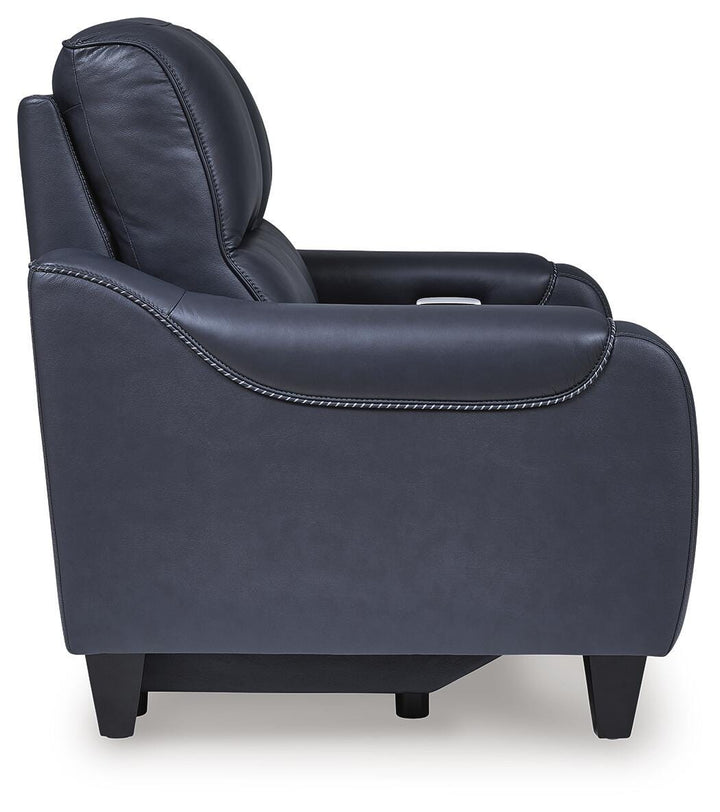 Mercomatic Power Reclining Loveseat - Blue (5)