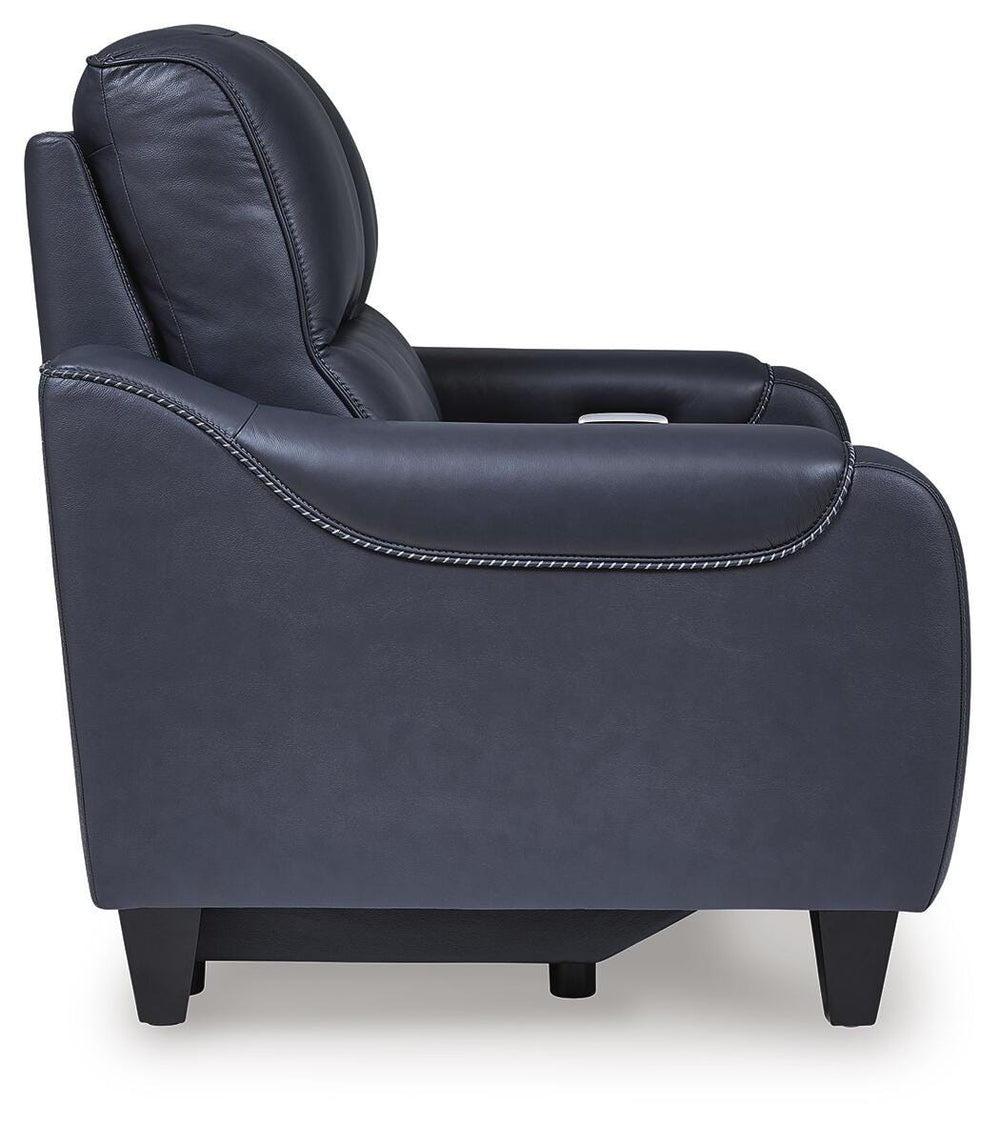 Mercomatic Power Reclining Loveseat - Blue (5)