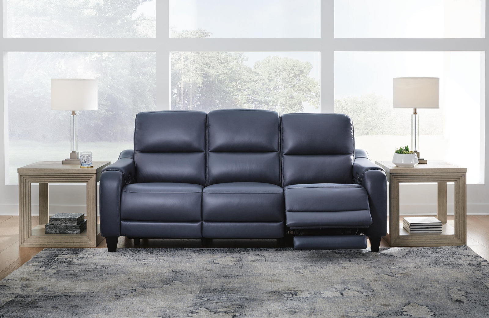 Mercomatic Power Reclining Sofa - Blue (2)
