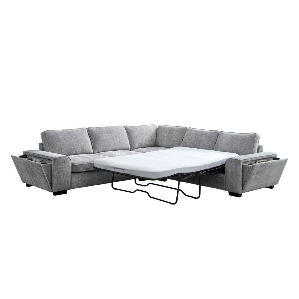 Dayne Raf Full Size Sleeper Loveseat-Gray