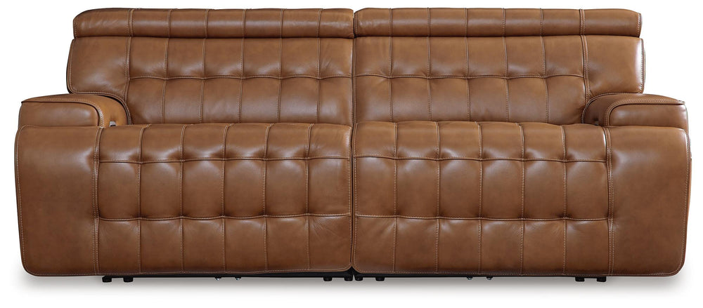 Temmpton 2-Piece Power Reclining Sectional Loveseat - Chocolate (1)