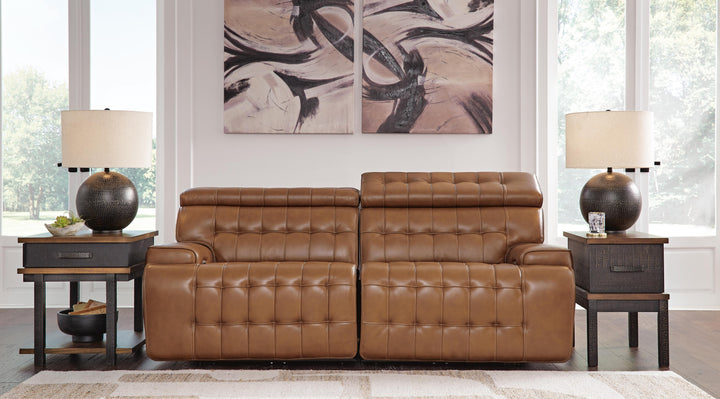 Temmpton 2-Piece Power Reclining Sectional Loveseat - Chocolate (2)