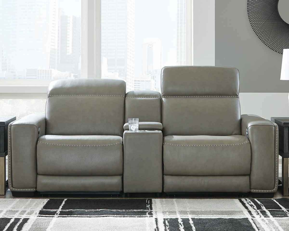 Correze 3-Piece Power Reclining Sectional Loveseat - Gray (2)