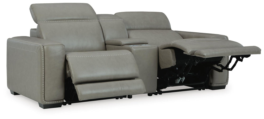 Correze 3-Piece Power Reclining Sectional Loveseat - Gray (3)