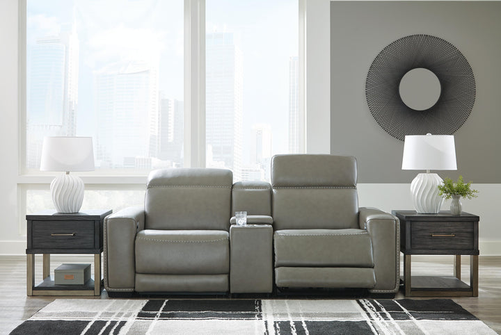 Correze 3-Piece Power Reclining Sectional Loveseat - Gray (7)