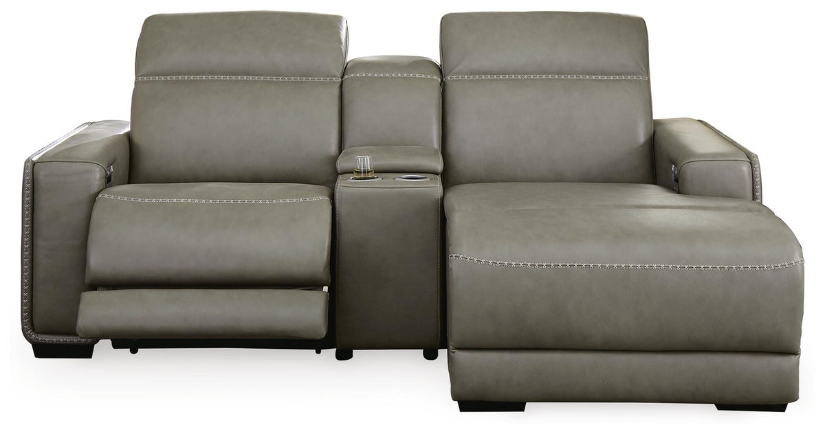 Correze 3-Piece Power Reclining Sectional with Chaise - Gray (1)