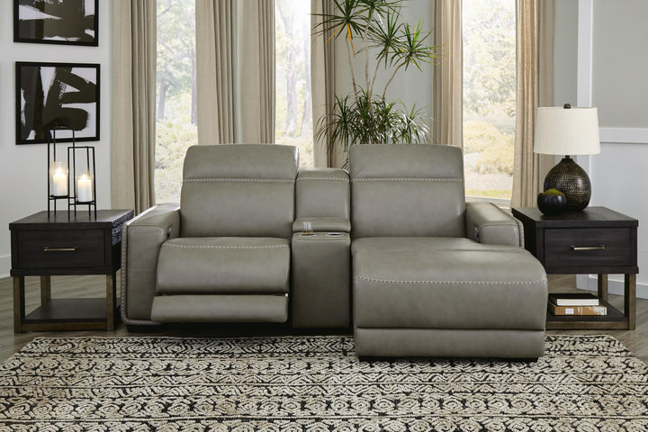 Correze 3-Piece Power Reclining Sectional with Chaise - Gray (2)