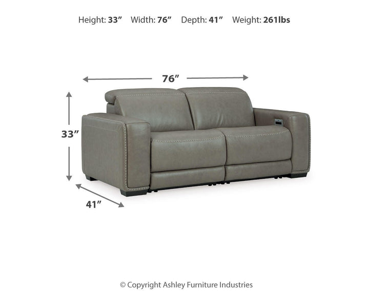 Correze 2-Piece Power Reclining Sectional - Gray (6)