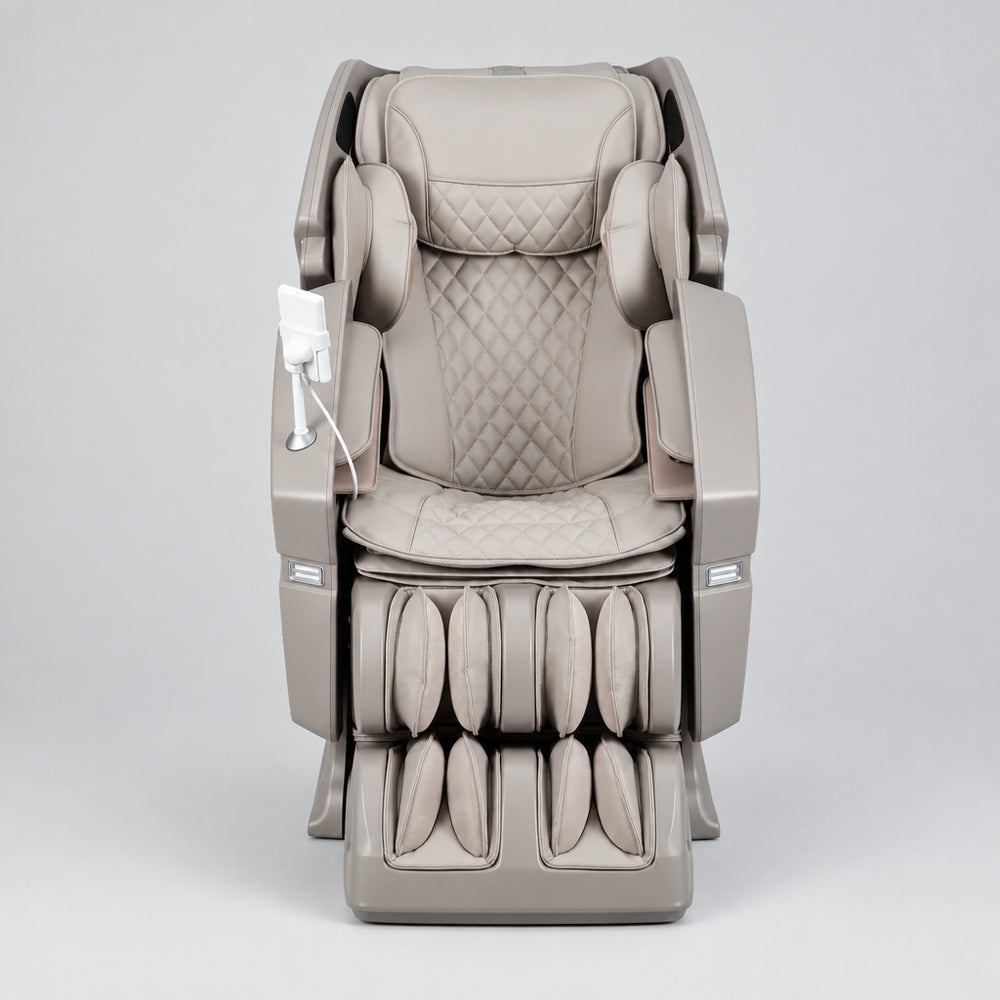 Front profile view of the Osaki OS-3D Ai Vito full body massage chair in taupe