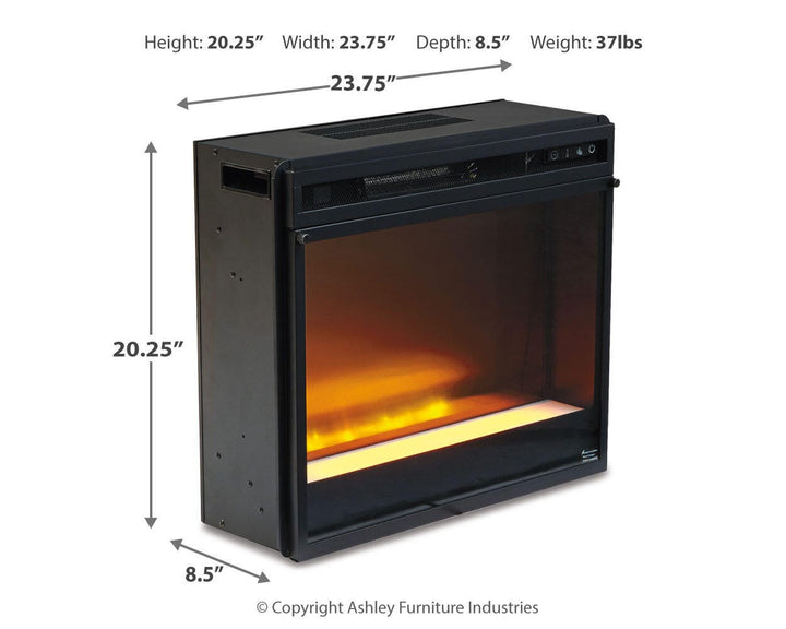 Entertainment Accessories Electric Fireplace Insert - Black (4)