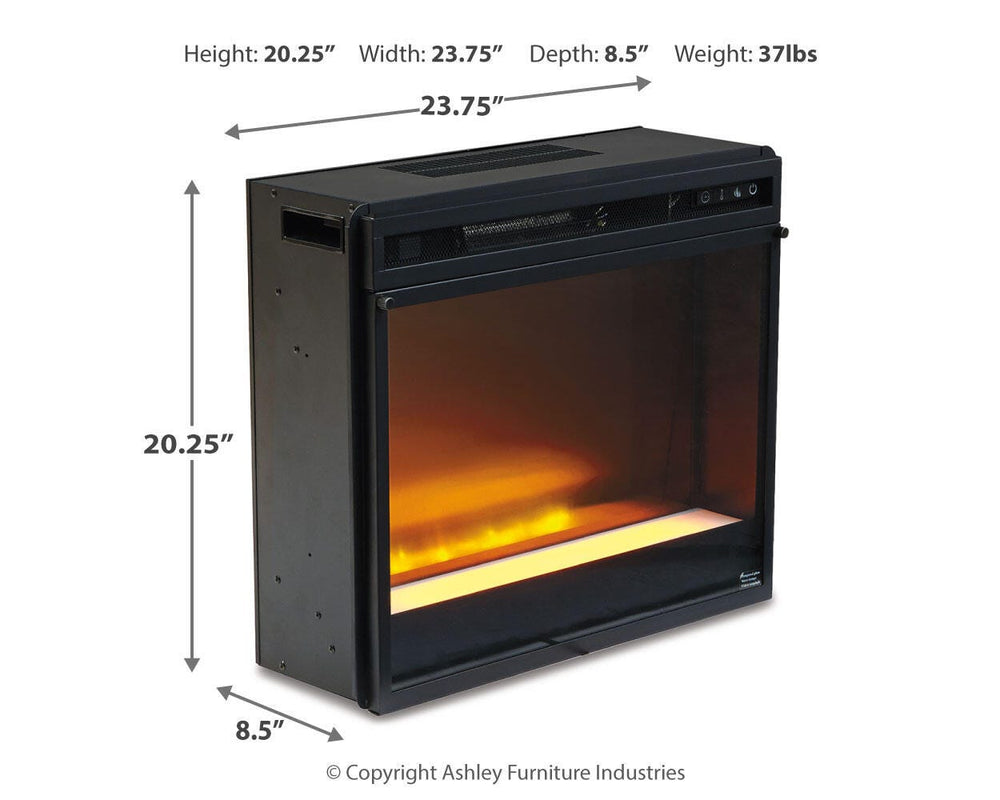 Entertainment Accessories Electric Fireplace Insert - Black (4)