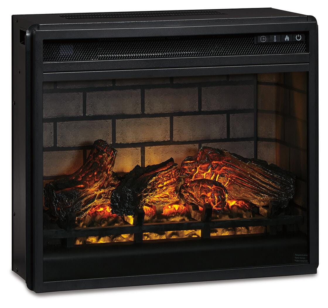 Entertainment Accessories Electric Infrared Fireplace Insert - Black (2)