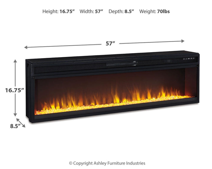 Entertainment Accessories Electric Fireplace Insert - Black (4)