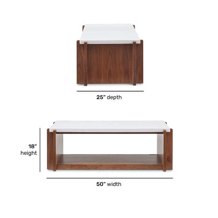 Lincoln Rectangular Coffee Table with Casters