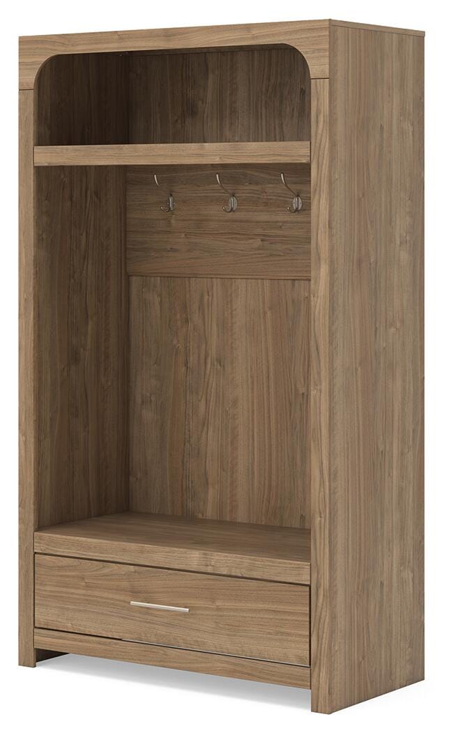 Dovander Hall Tree with Storage Bench - Brown (3)