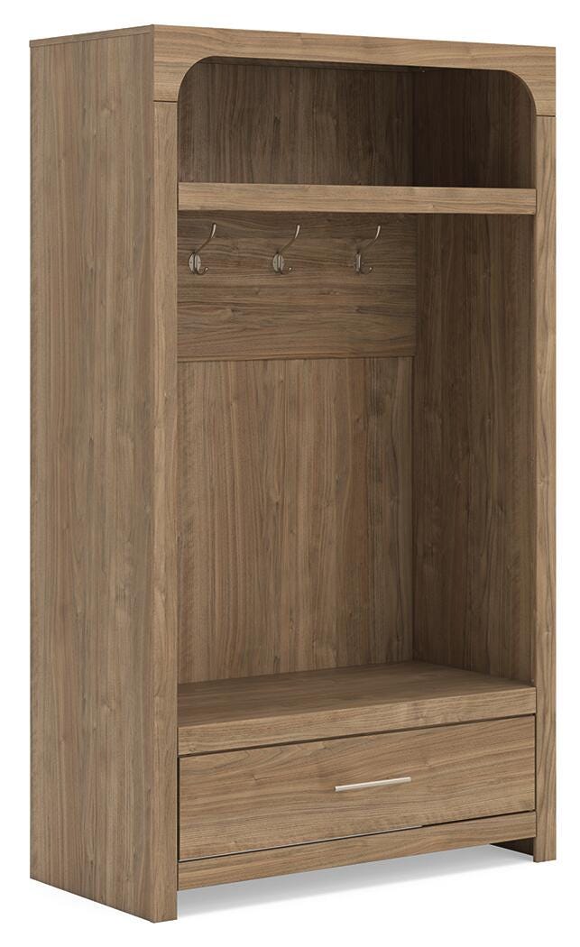 Dovander Hall Tree with Storage Bench - Brown (1)