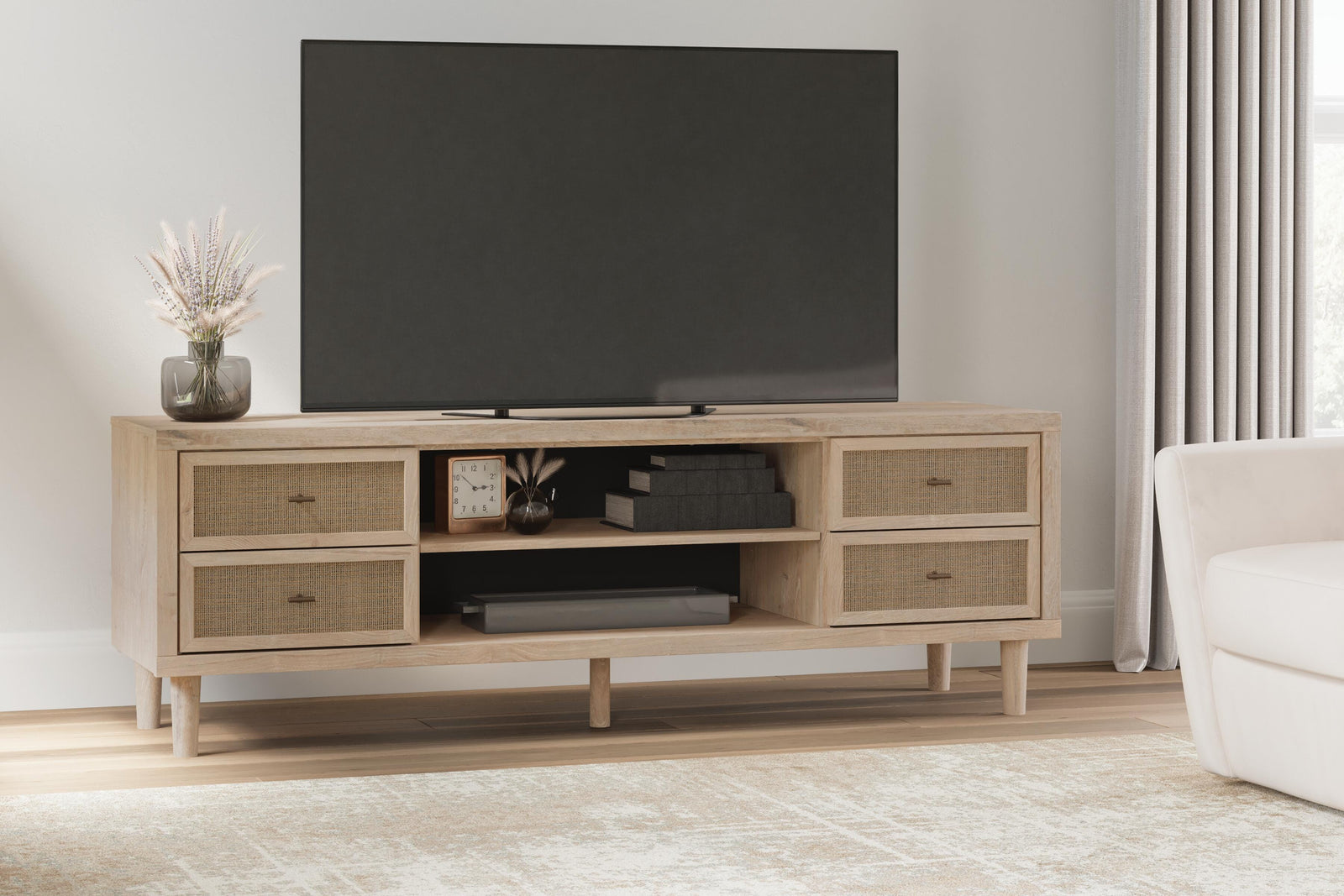 Cielden 72" TV Stand - Beige (2)