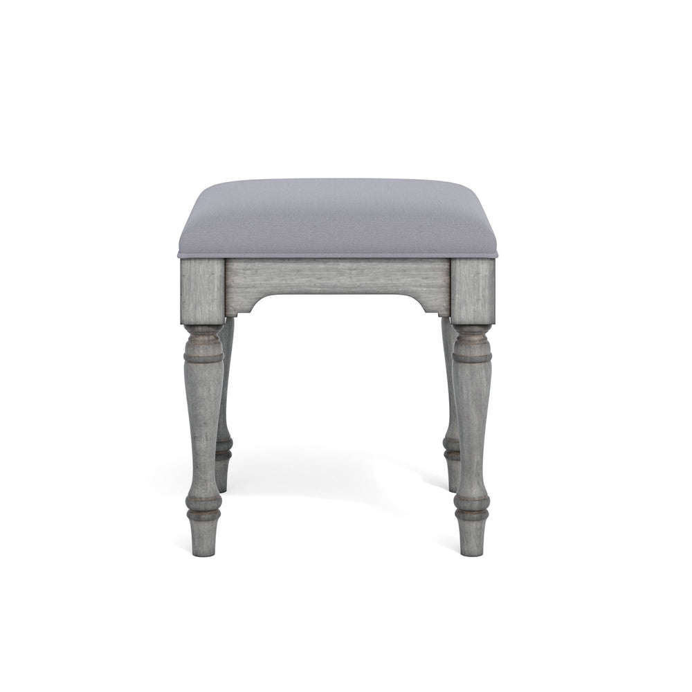 Plymouth Gray Pair of Ottomans