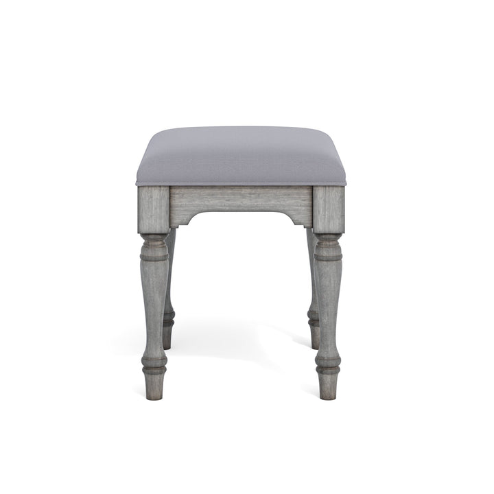 Plymouth Gray Pair of Ottomans