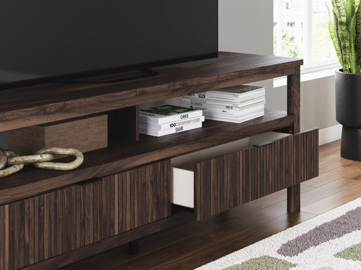 Cadmori 72" TV Stand - Dark Brown (2)
