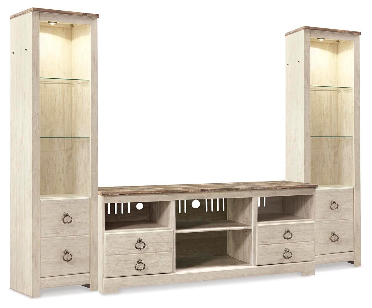 Willowton 3-Piece Entertainment Center - Beige (1)