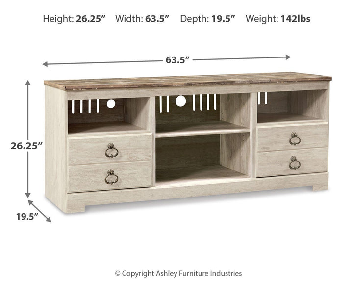 Willowton 64" TV Stand - Beige (3)