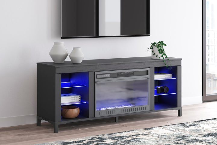 Cayberry 60" TV Stand with Electric Fireplace - Black (13)