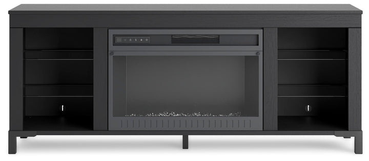 Cayberry 60" TV Stand with Electric Fireplace - Black (7)