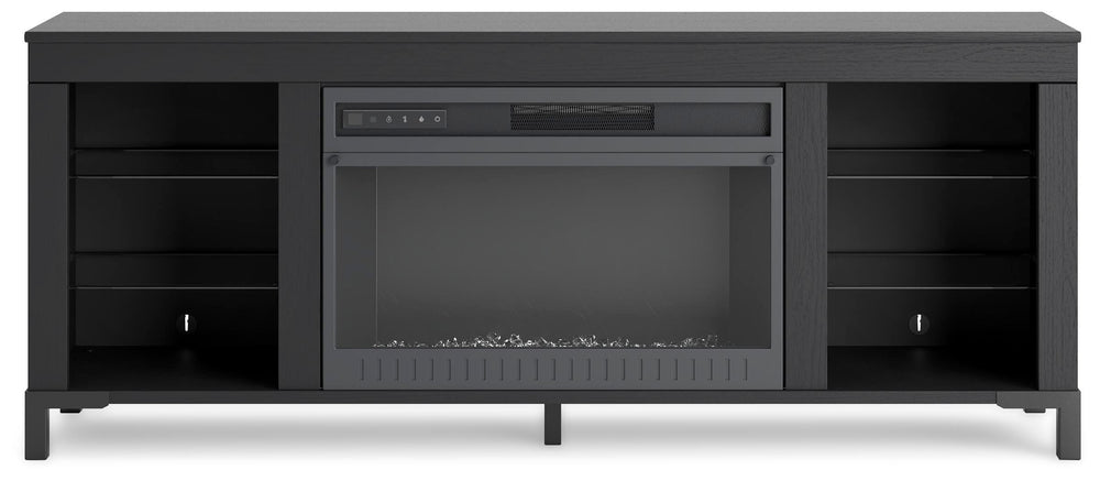 Cayberry 60" TV Stand with Electric Fireplace - Black (7)