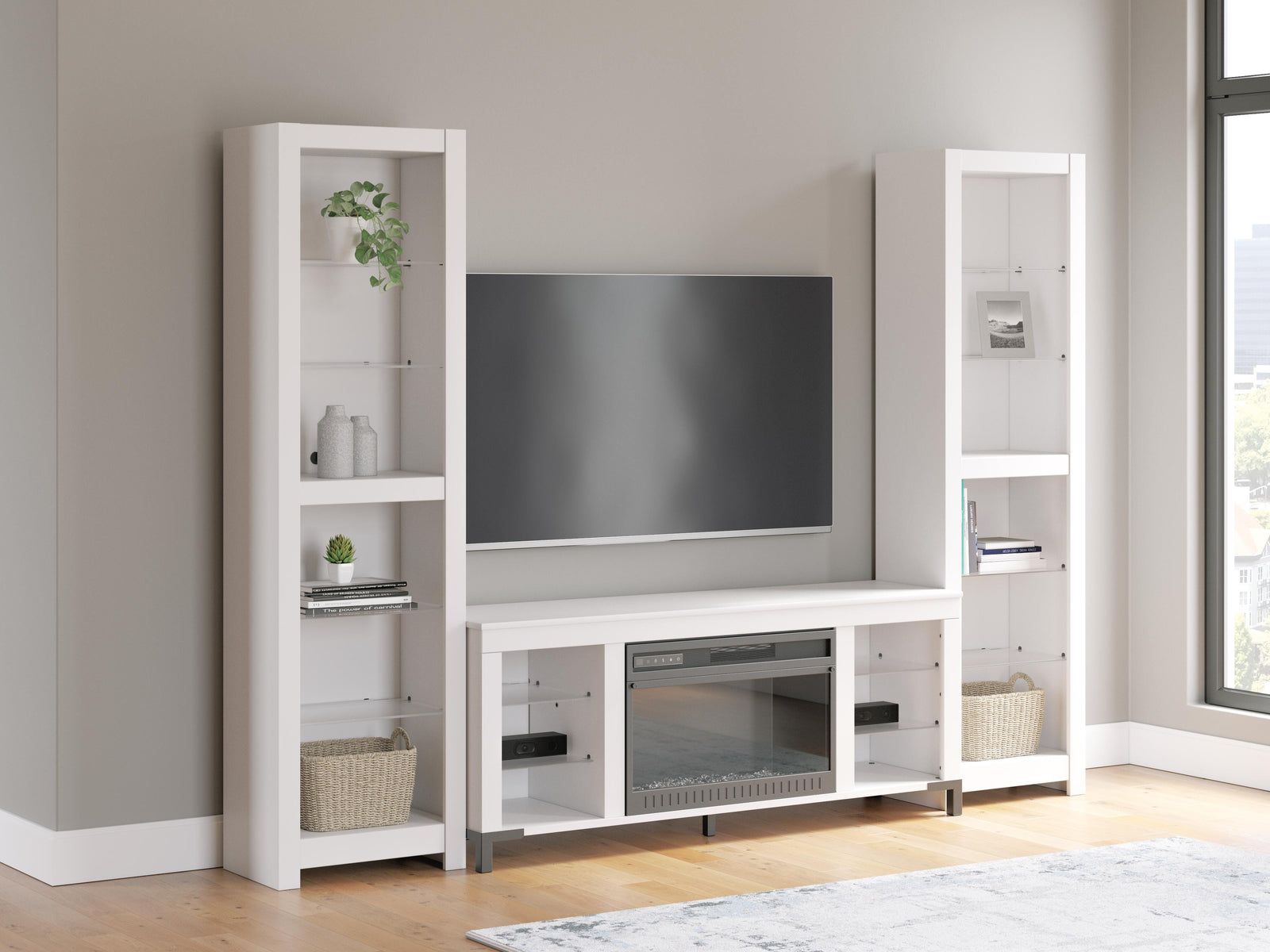 Brollevi 3-Piece Entertainment Center - White (2)