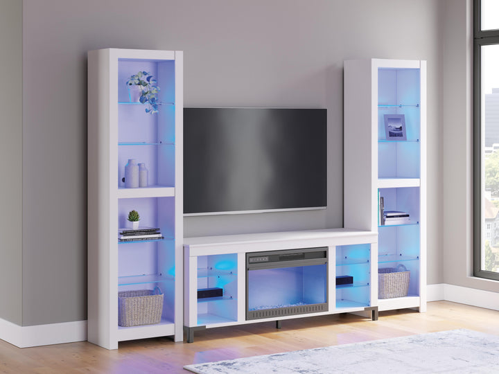 Brollevi 3-Piece Entertainment Center - White (9)