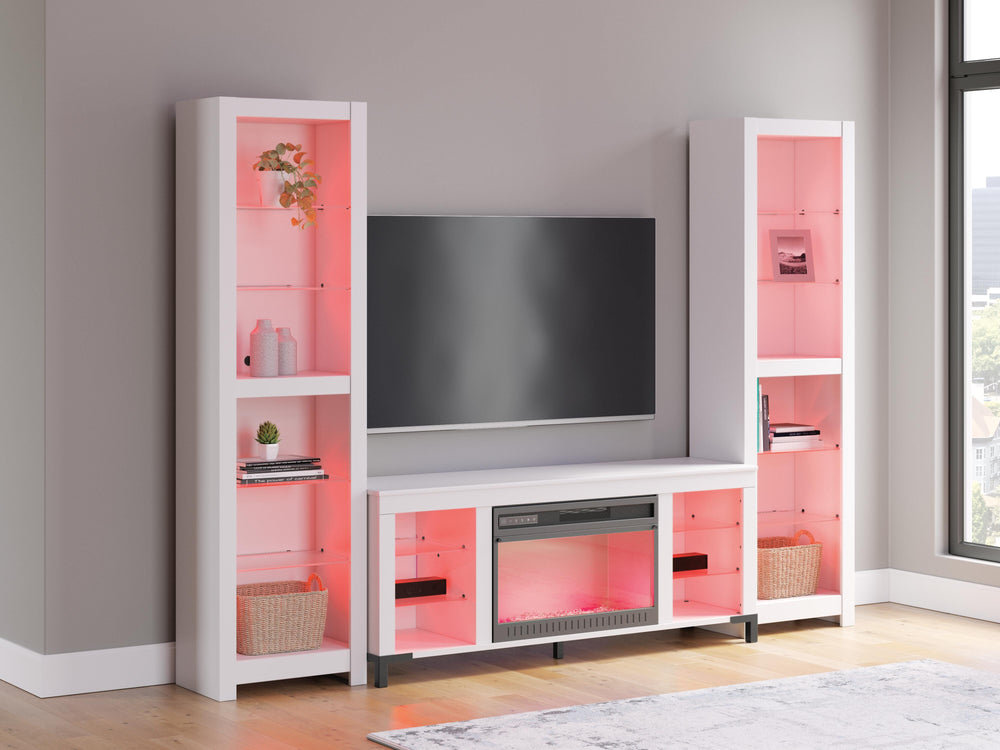 Brollevi 3-Piece Entertainment Center - White (10)