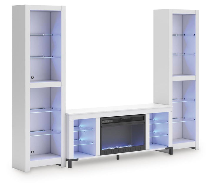 Brollevi 3-Piece Entertainment Center - White (4)