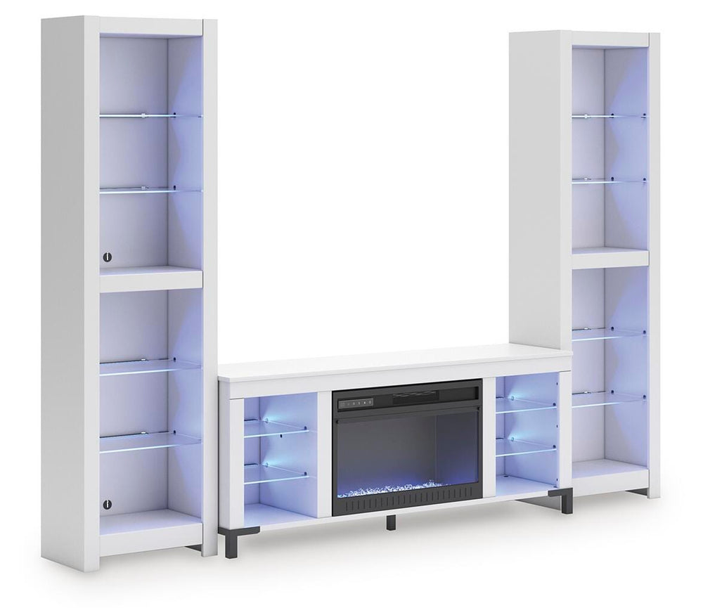 Brollevi 3-Piece Entertainment Center - White (4)