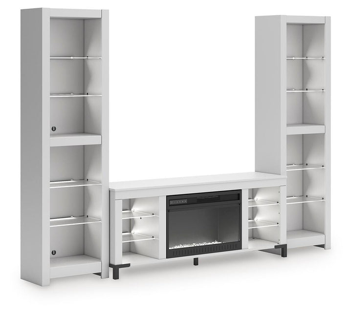 Brollevi 3-Piece Entertainment Center - White (6)