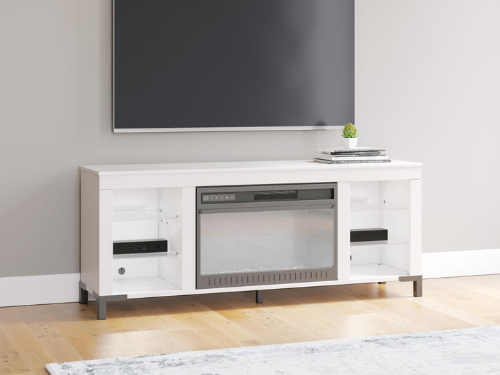 Brollevi 60" TV Stand with Electric Fireplace - White (12)