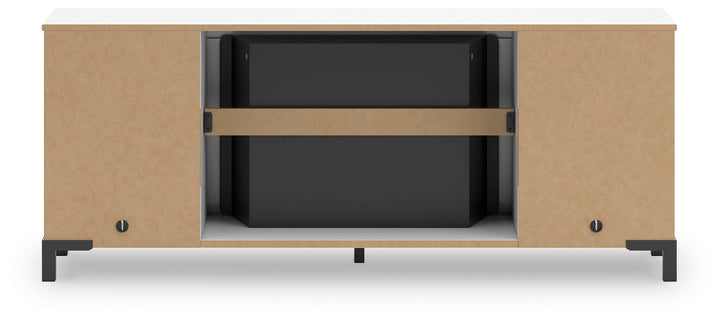 Brollevi 60" TV Stand with Electric Fireplace - White (8)
