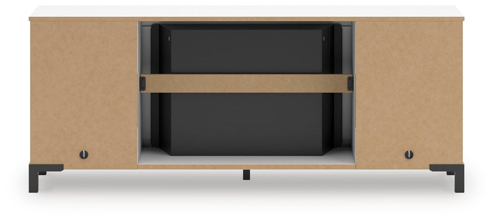 Brollevi 60" TV Stand with Electric Fireplace - White (8)