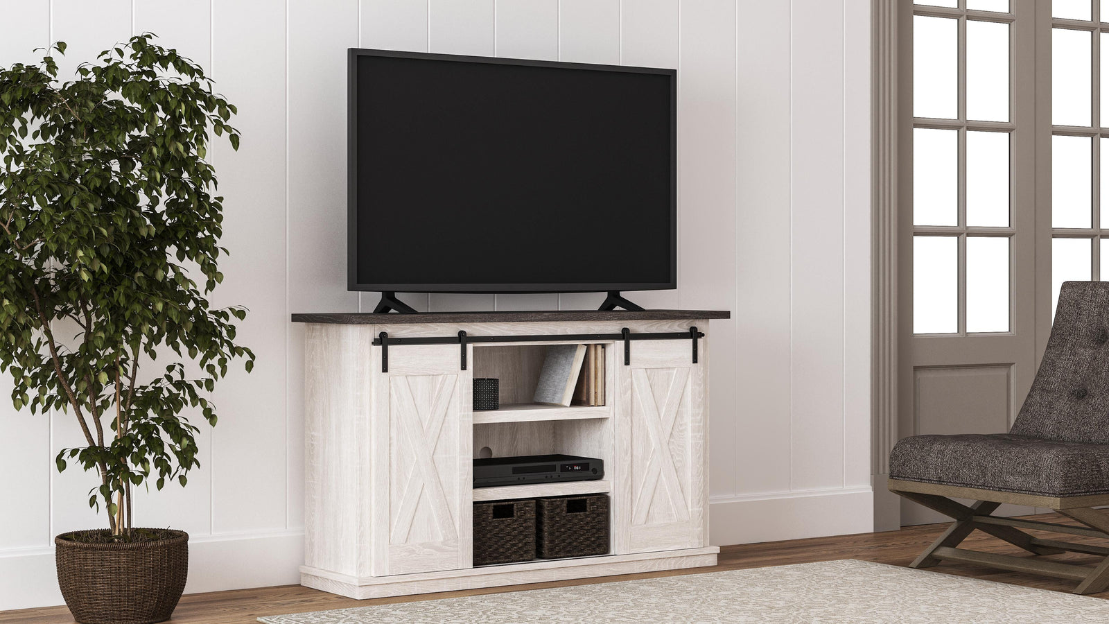 Dorrinson 54" TV Stand - White (9)