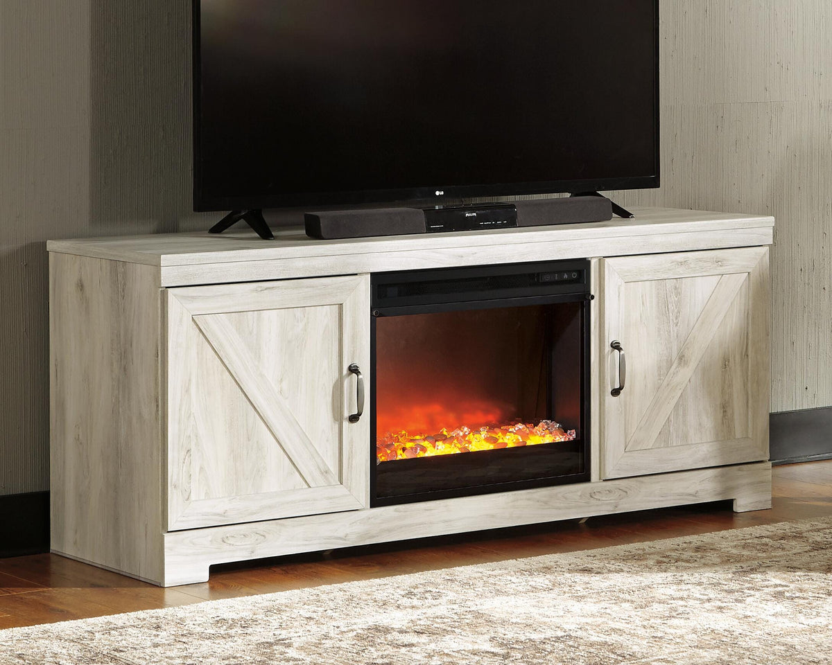Bellaby 63" TV Stand with Fireplace - Whitewash (2)