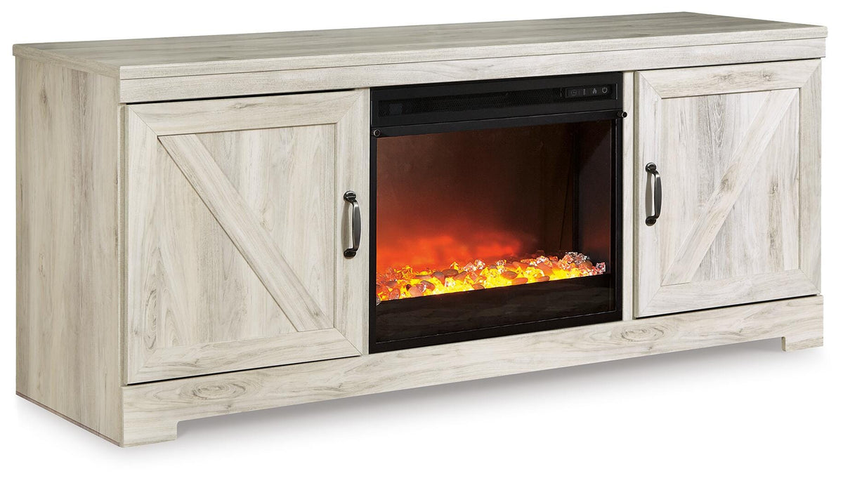 Bellaby 63" TV Stand with Fireplace - Whitewash (1)