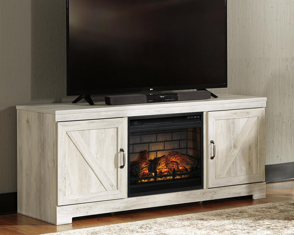 Bellaby 63" TV Stand with Electric Fireplace - Whitewash (2)