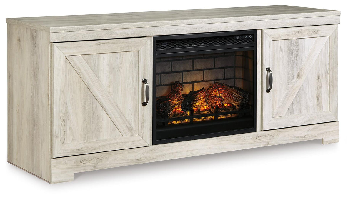 Bellaby 63" TV Stand with Electric Fireplace - Whitewash (1)