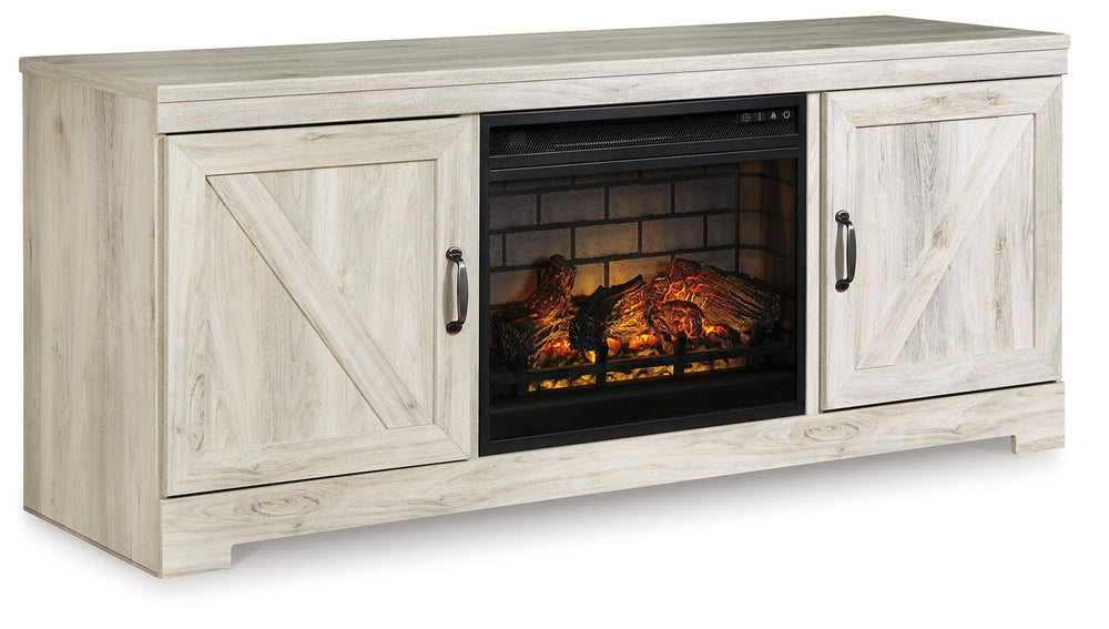 Bellaby 63" TV Stand with Electric Fireplace - Whitewash (1)