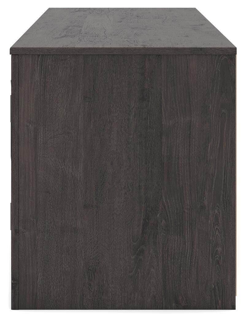Cayboni 71" TV Stand with Electric Fireplace - Black (5)