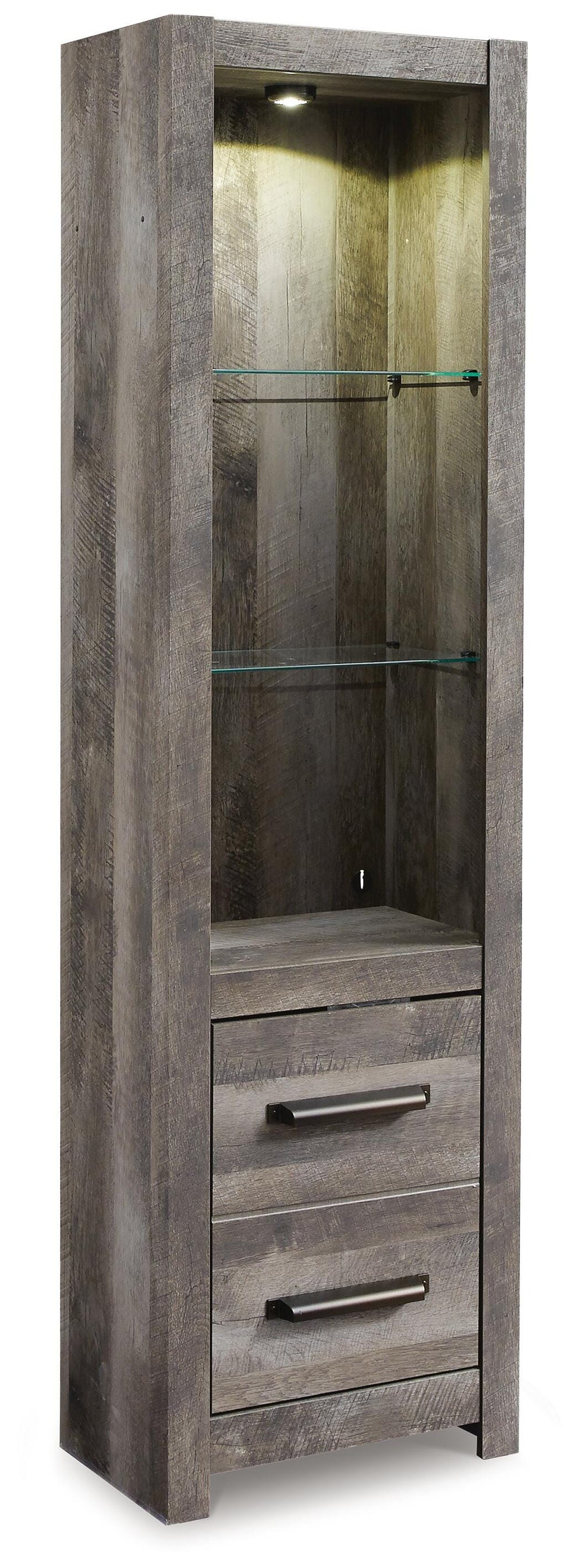 Wynnlow 4-Piece Entertainment Center with Electric Fireplace - Gray (7)