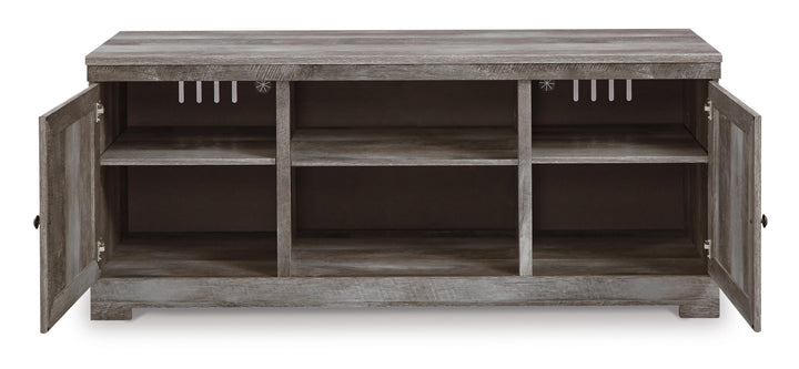 Wynnlow 63" TV Stand with Electric Fireplace - Gray (6)