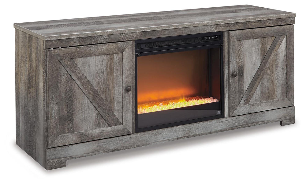Wynnlow 63" TV Stand with Electric Fireplace - Gray (1)