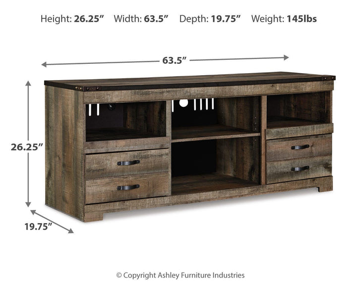 Trinell 63" TV Stand - Dark Brown (3)