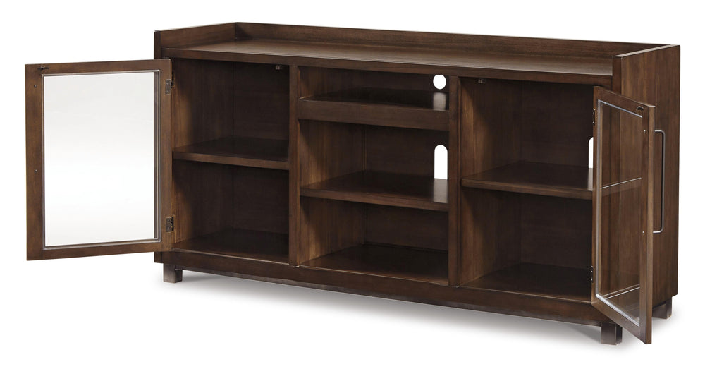Starmore 70" TV Stand with Electric Fireplace - Brown (3)